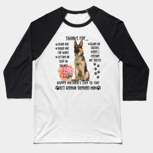 Happy Mother's Day 2021 German Shepherd Mom dog Lover Baseball T-Shirt